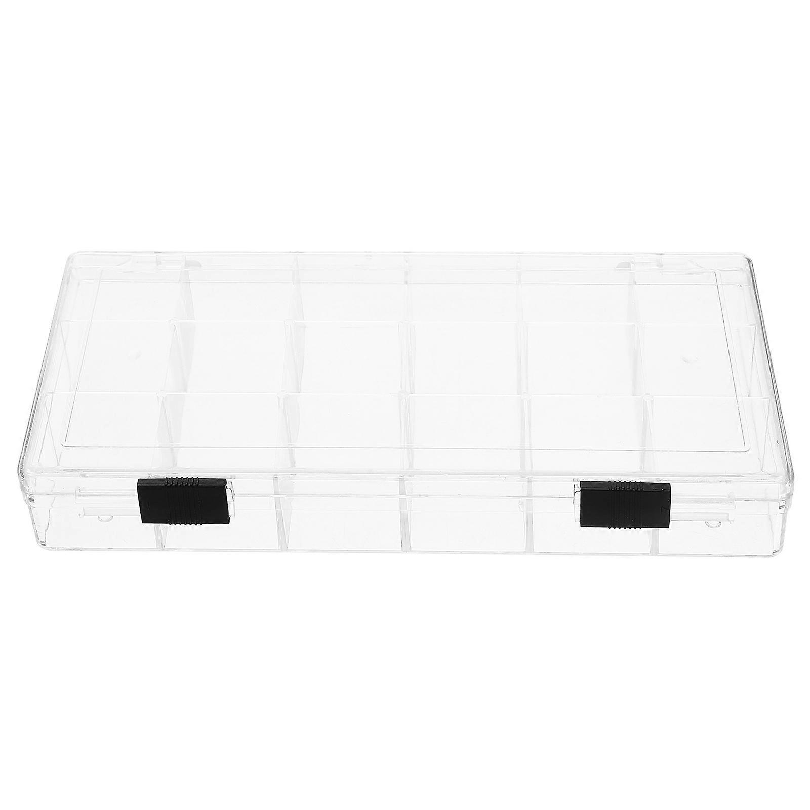 Transparent Storage Box Small Parts Storage Box Plastic Rectangular for Home Use Jewelry Storage 1Pcs