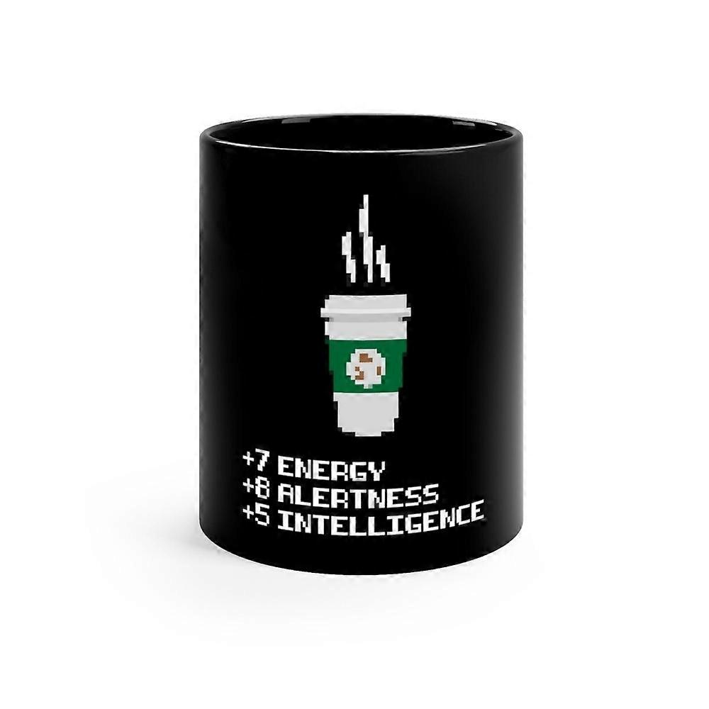Kaffee Power Up 11oz Schwarzer Becher