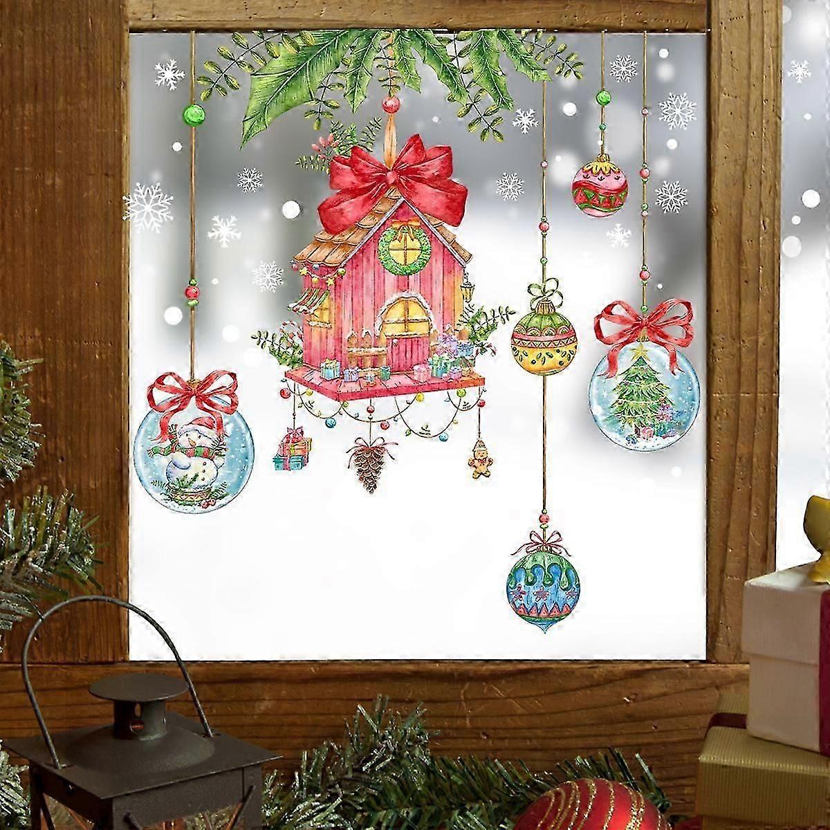 Christmas Snowflake Window Stickers,PVC Xmas Decals Decorations, for Christmas Window Display, Home Decor, Party Decor