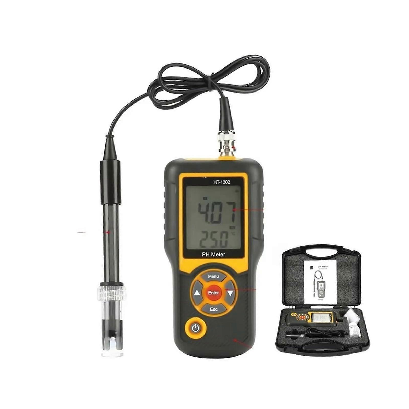 Digital PH Tester Meter HT1202 Precision Water Quality Analyzer For Seawater Freshwater Aquaculture Hydroponics