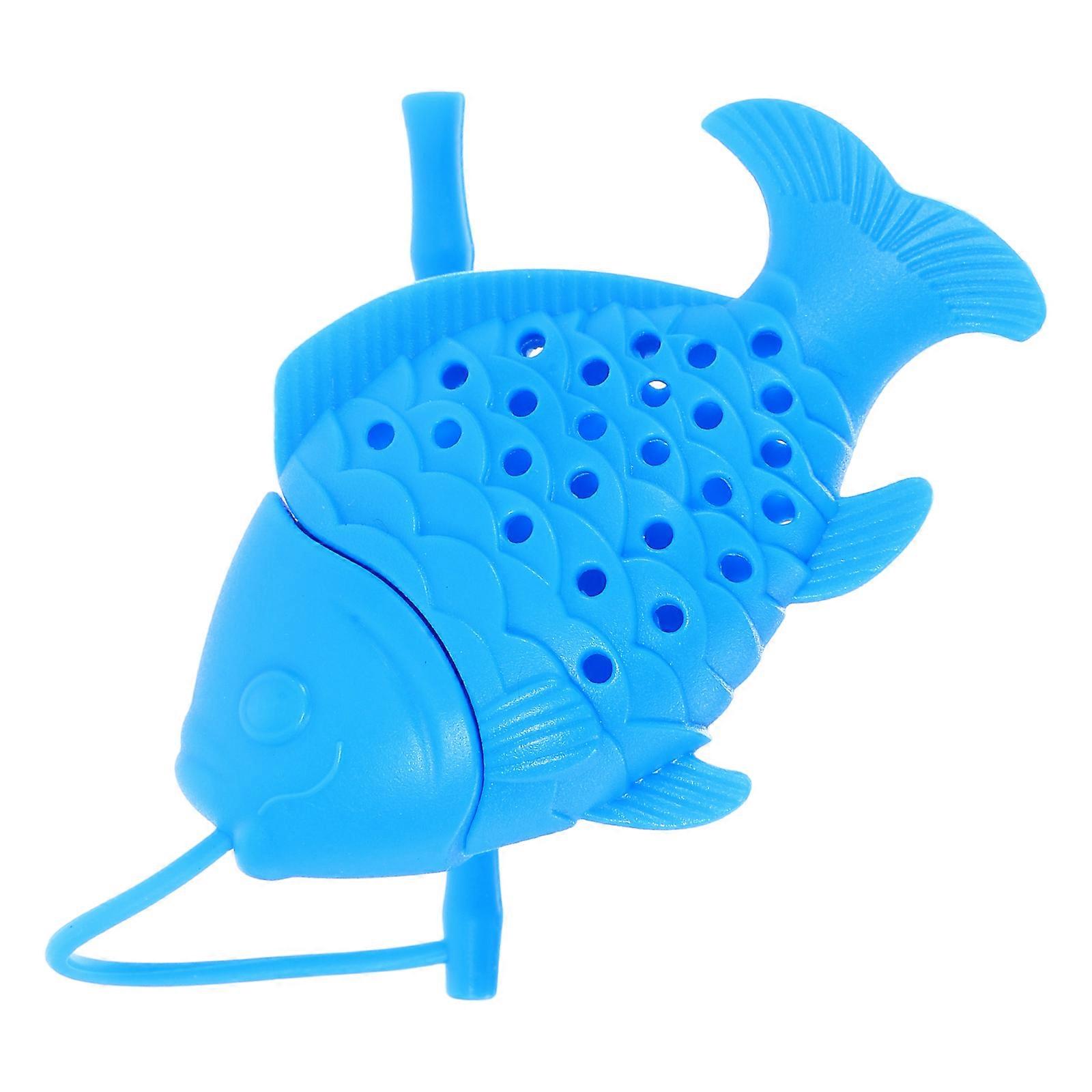 Fish Tea Infuser Silicone Tea Filter for Home Use Blue Design