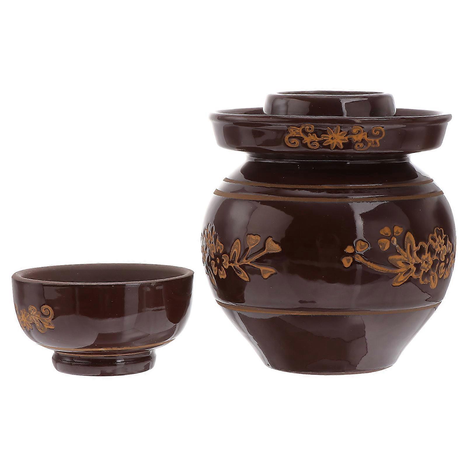 Ceramic Pickles Jar for Food Storage Use 1Pcs Assorted Color Container