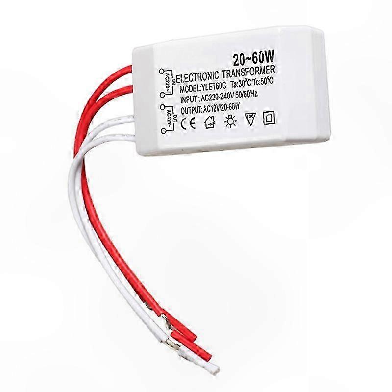 12V Halogen Lamp Electronic Transformer 20-60W Spotlight Adapter