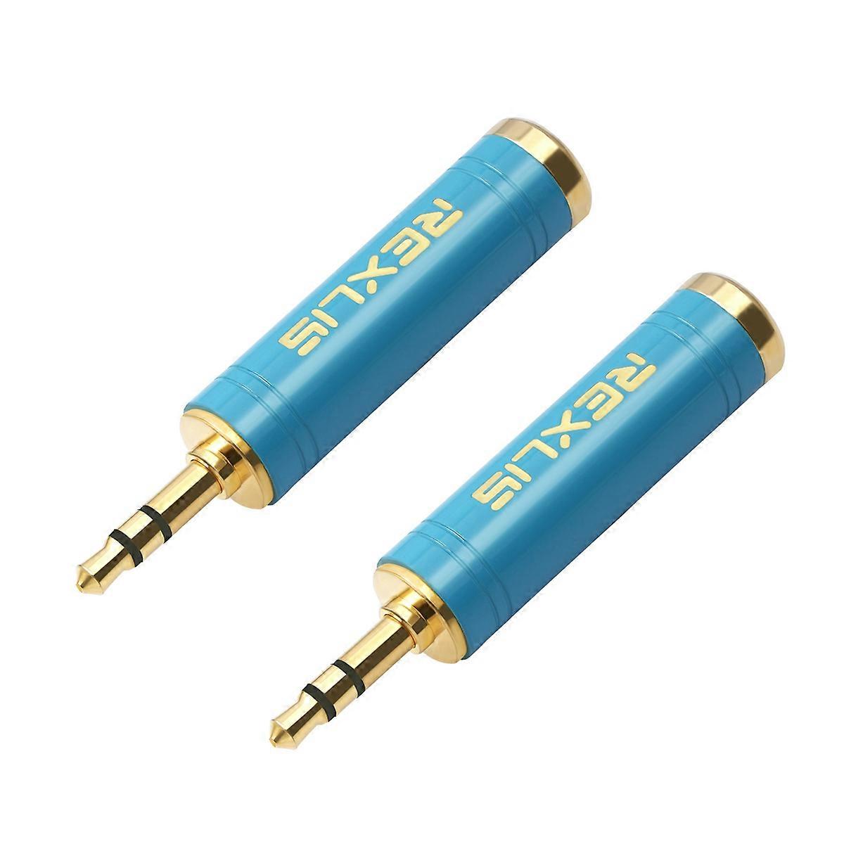 REXLIS Jack 3.5 to 6.35 Microphone Audio Plug for Amplifier AUX Cable