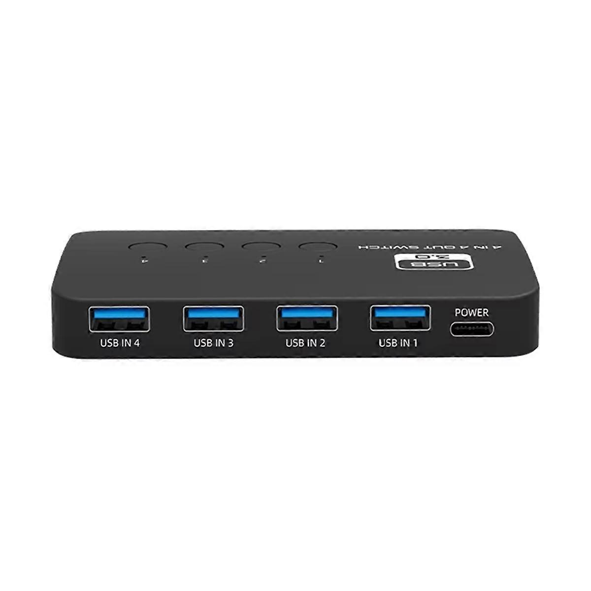 USB3.0 Switcher 4 in 4 Out Splitter 4 Computer Teilen USB Flas Maus Tastatur Drucker