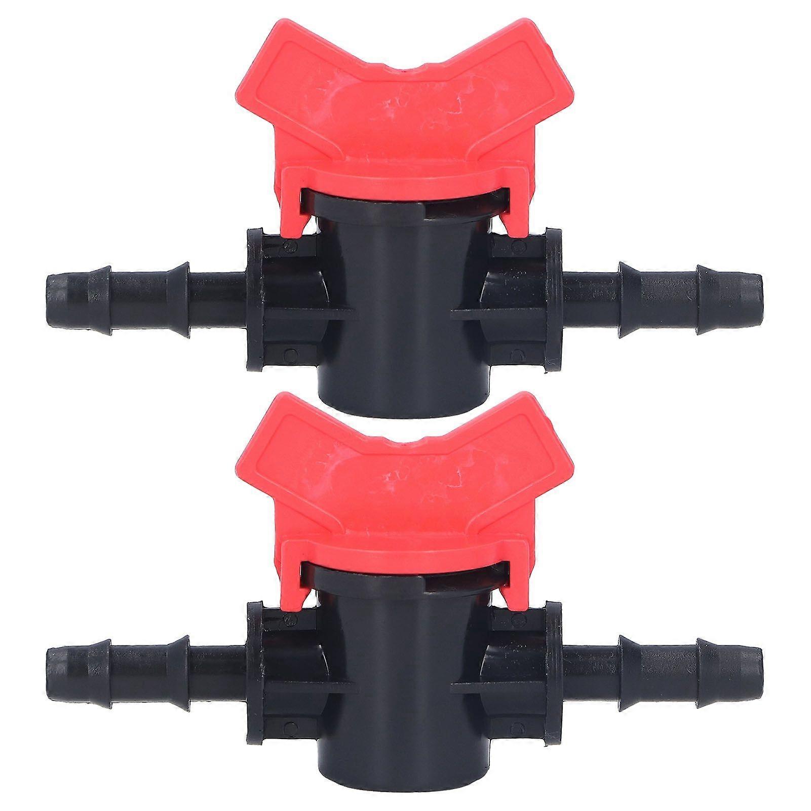 2PCS Flow Regulator ABS Plastic Liquid Control Stop Valve Water Pump Straight Through Valve 8mm Outer Diameter