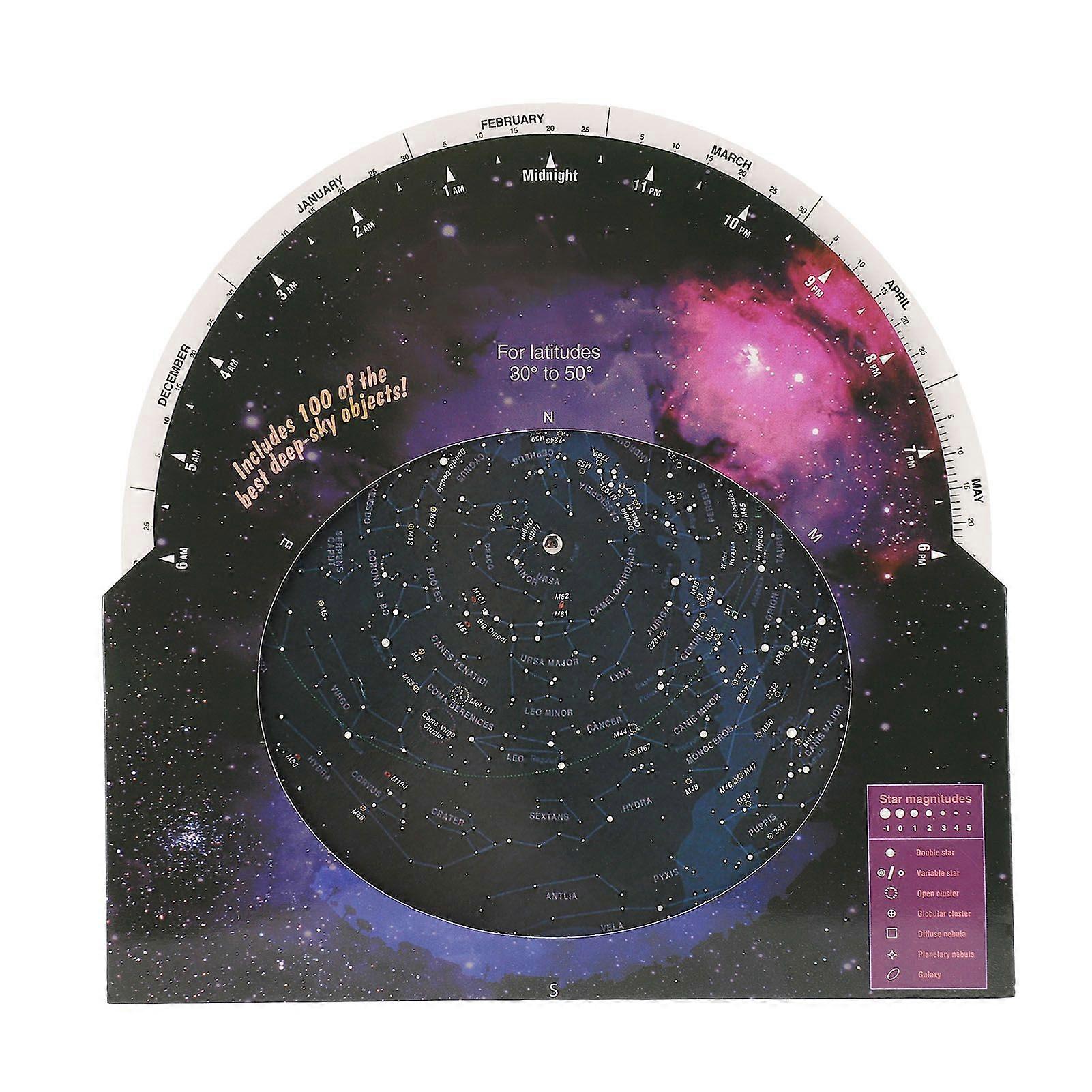 Star Map Guide for Astronomy Rotating Direction Star Finder Telescope Accessory for 3050 Degrees North Latitude