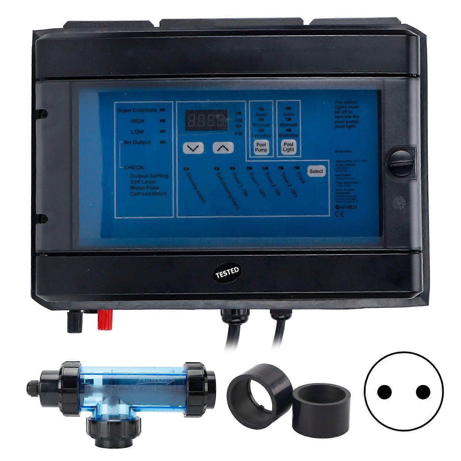 20g/h Salt Chlorinator System 100W Electronic Chlorine Generator for Pool SPA