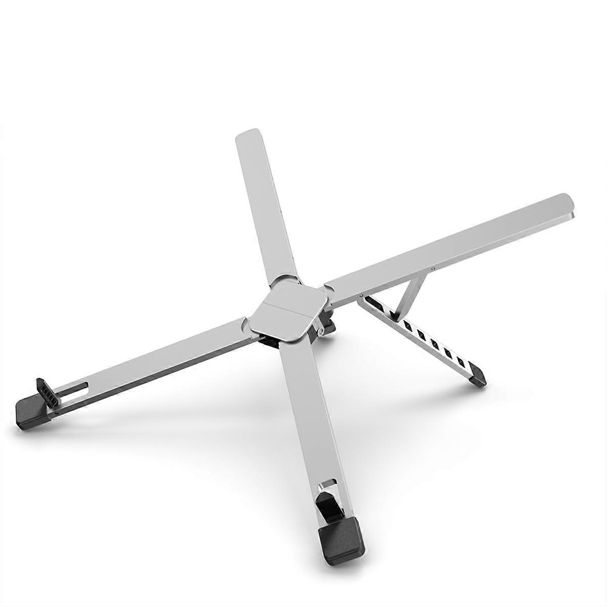 Laptop Stand Foldable Storage Portable Computer Base Heightening Heat Dissipation Stand Silver