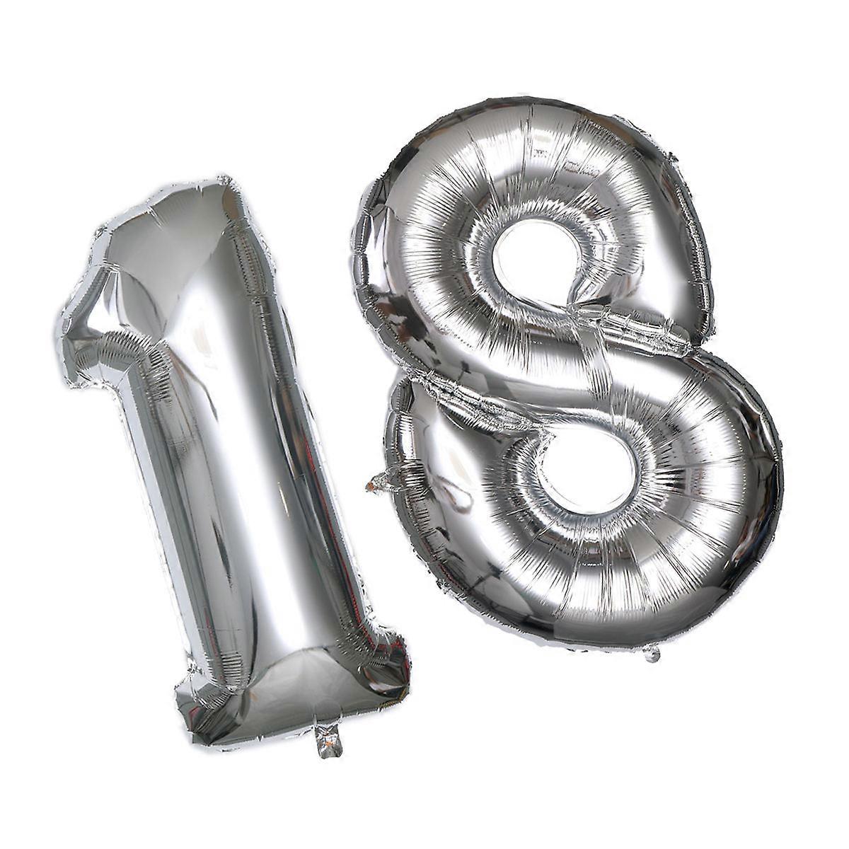 Balloon Number 18 Foil Balloon for Anniversary Decoration