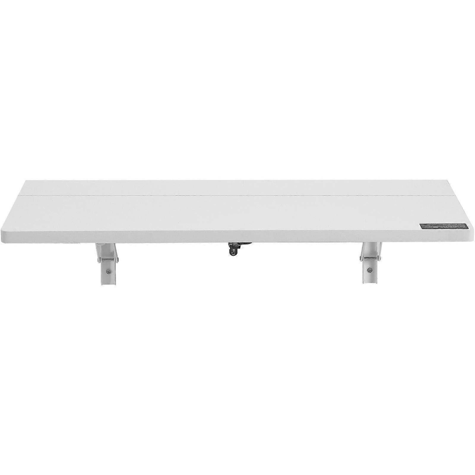 Väggmonterat hopfällbart bord, 31,5" x 19,69" väggmonterat drop leaf-bord, flytande skrivbord med järnfäste, kök, bar, vit