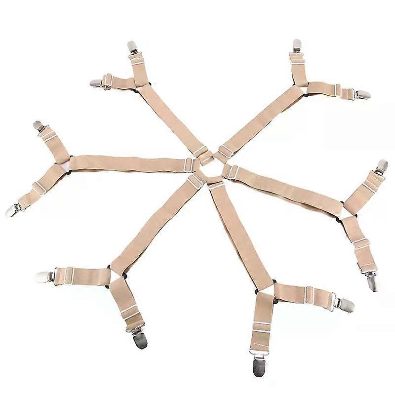 Bed Sheet Holder Straps Adjustable Elastic Band Fitted Bed Sheet Holder Fasteners Suspenders Clip For Full Size Mattress