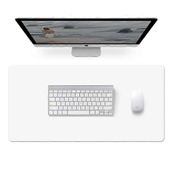 Desk pad 80x40cm Leather White white