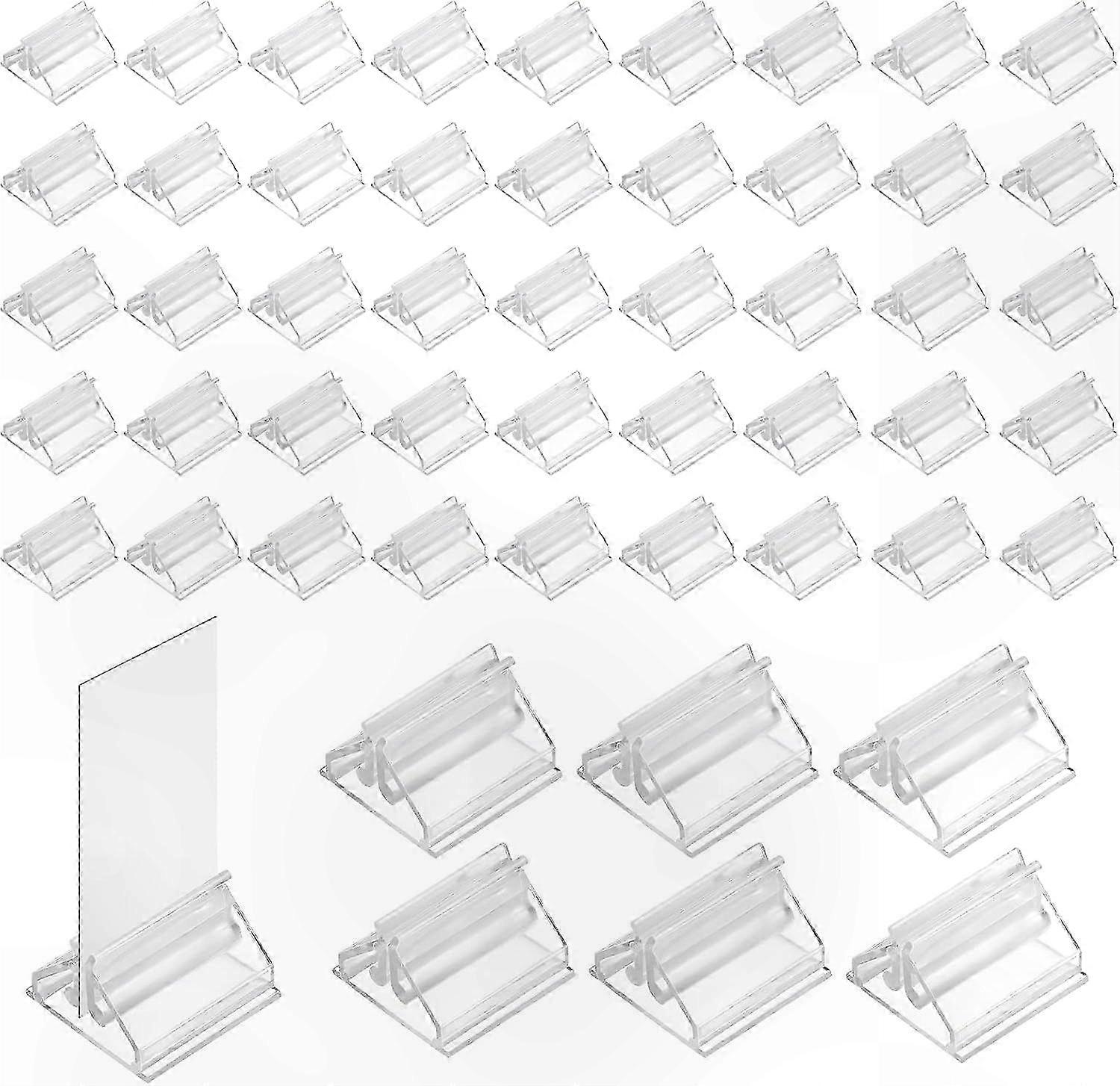 Transparent Game Card Stands, 48-Pack Display Holder for Board Game Accessories