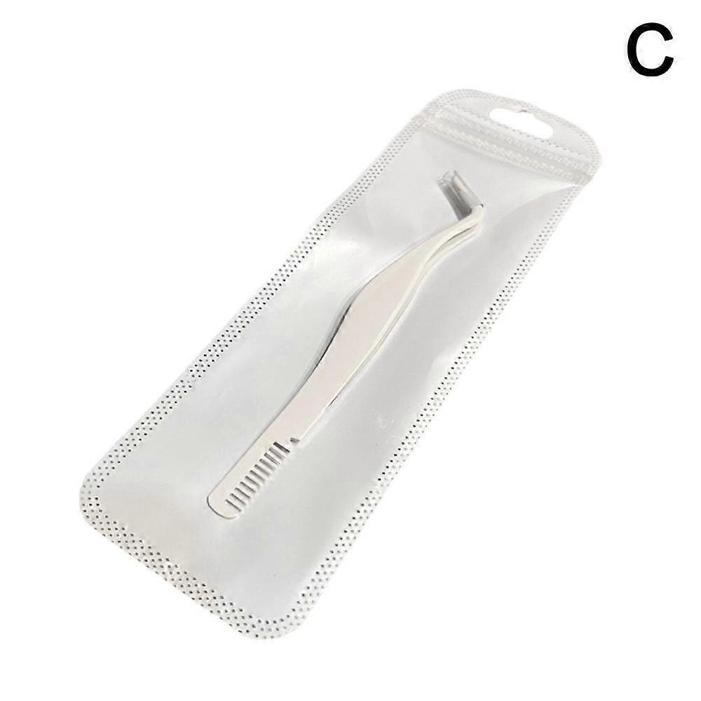 Professional Eyelash Tweezers Curved Clip Design Steel Material for Easy False Eyelash Removal and Eyebrow Grooming
