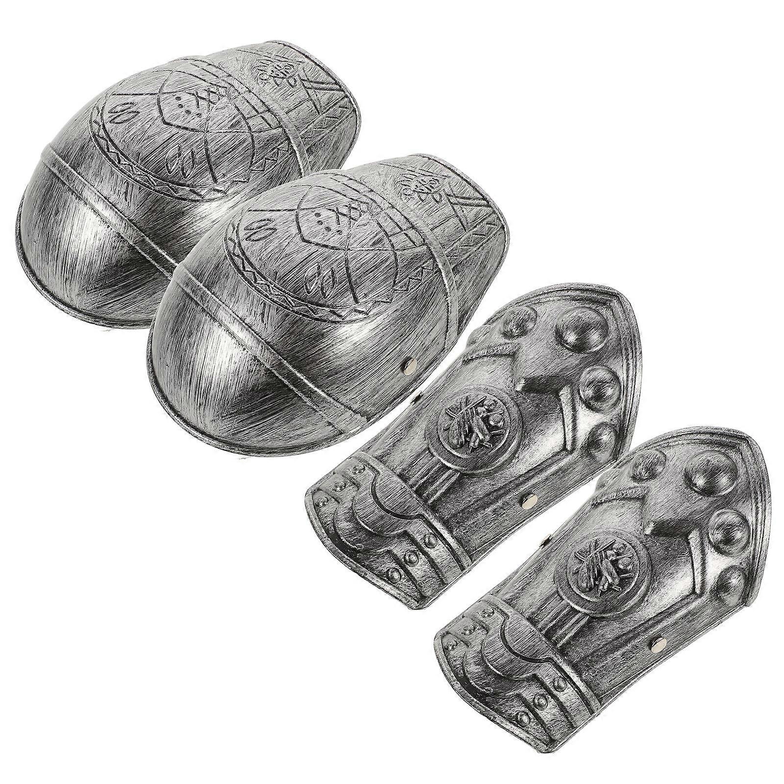 Cosplay Shoulder Plate for Costume Use with 4Sets of Silver Plastic Armour