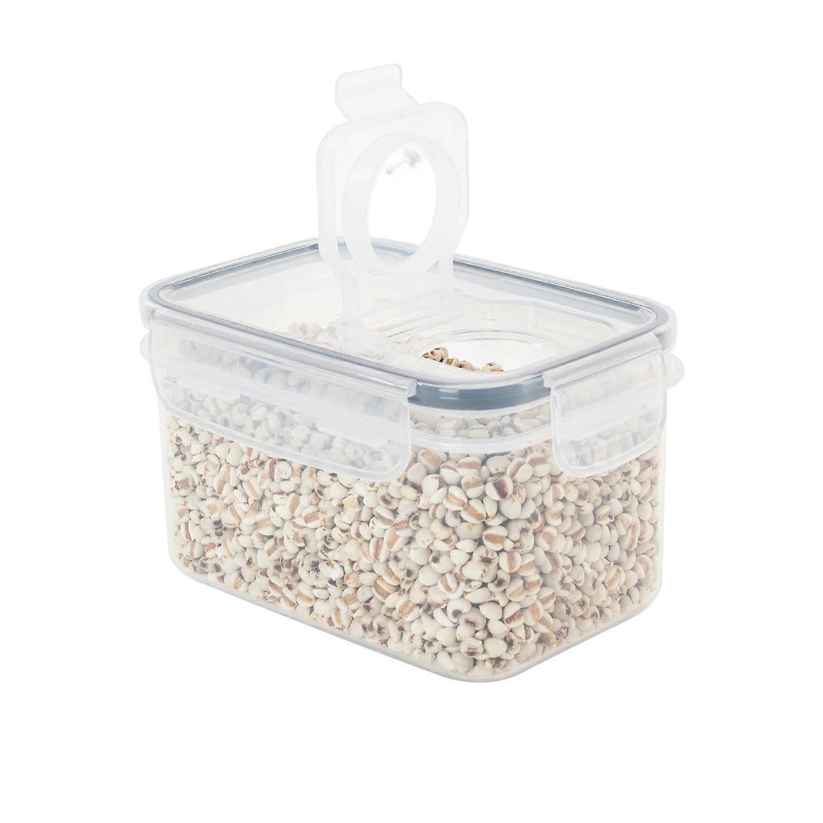 Cereal Containers with Airtight Lids | Stackable Clear Cereal Dispenser | 0.8L Storage for Cereal, Flour, Rice