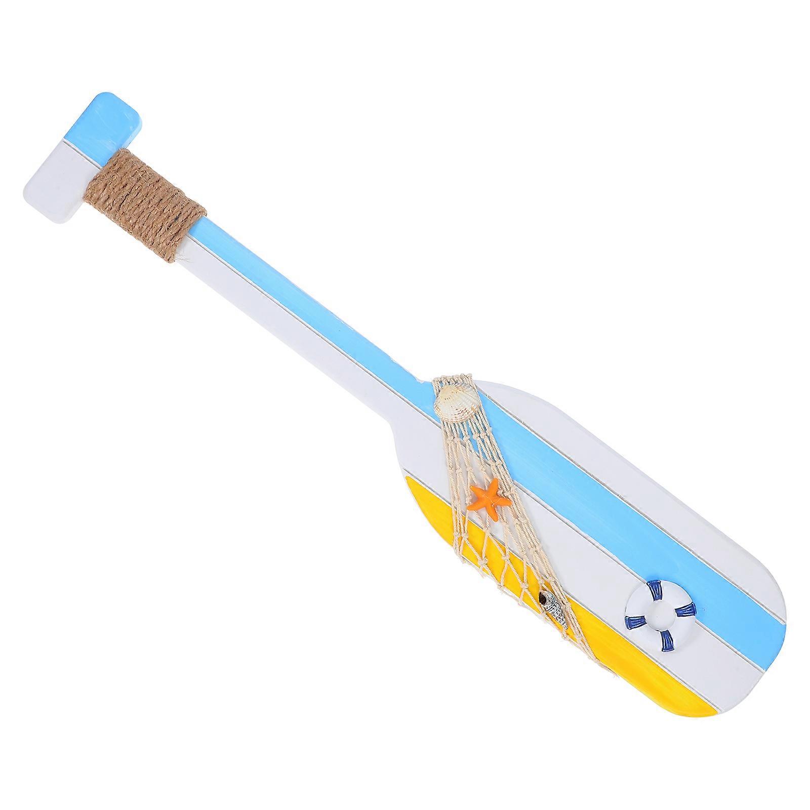 Wooden Nautical Oar Paddle Wall Hanging with Rope 2Pcs for Beach Decor