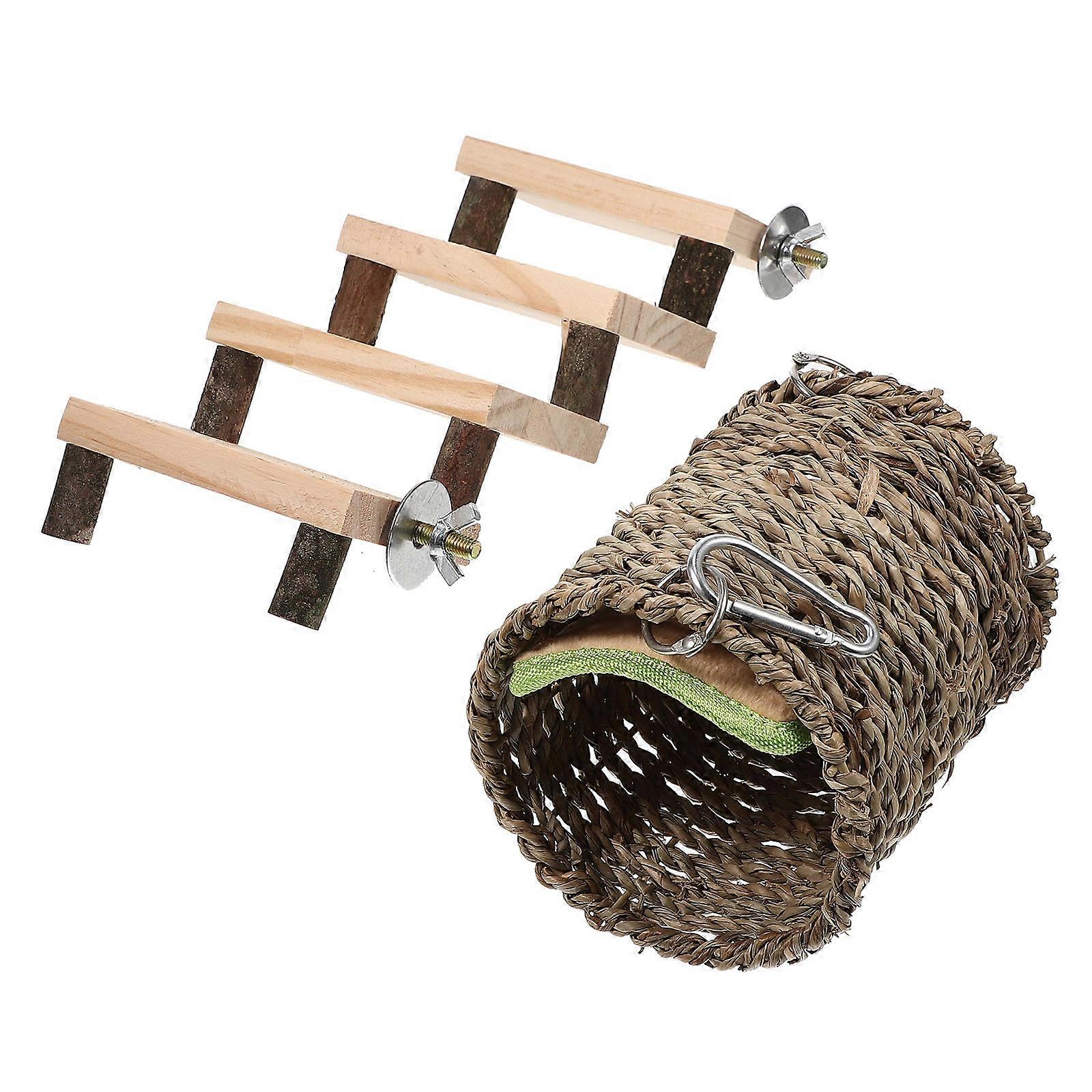 Hamster Ladder Wooden Ladder for 3Sets of Climbing Toys