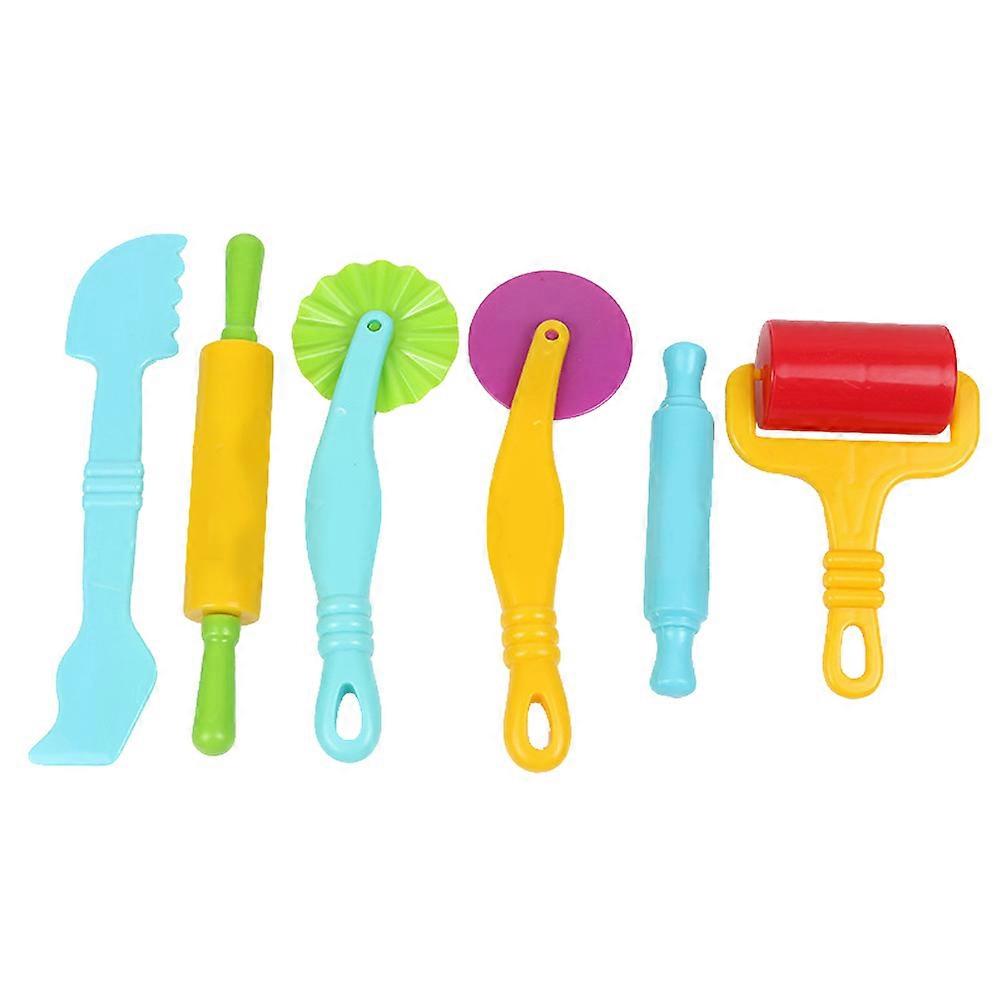 Clay Playing Tools Plastic Toys Kit for Kids Use 6Pcs Craft Set