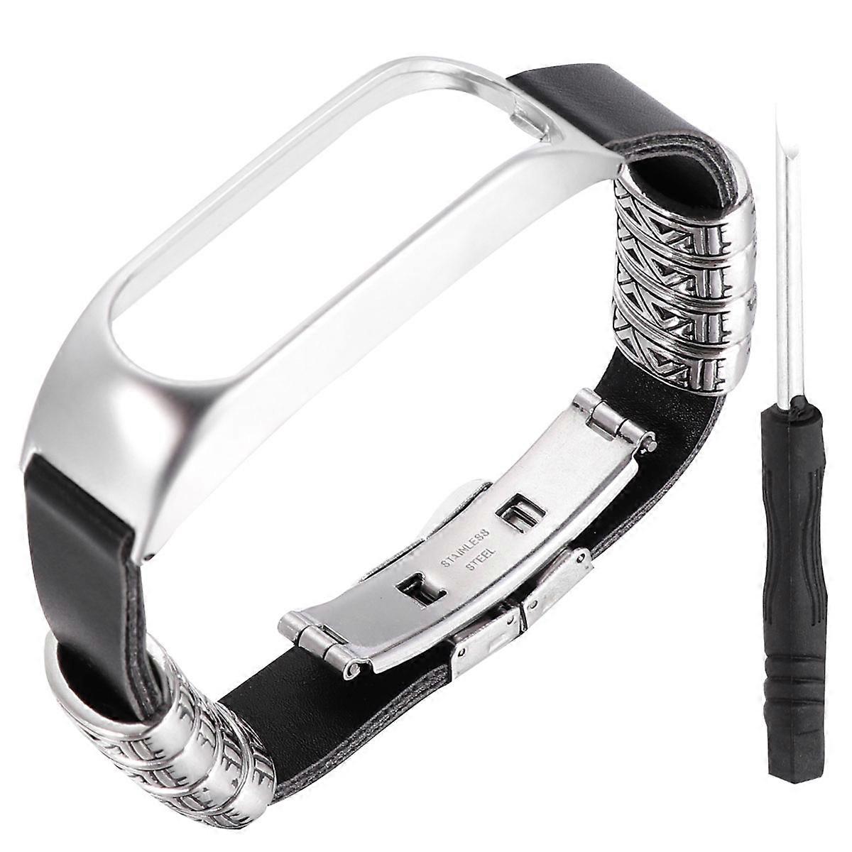 Clasp Watchband Watch Replacement Band for Watch 3Pcs with Silver Frame