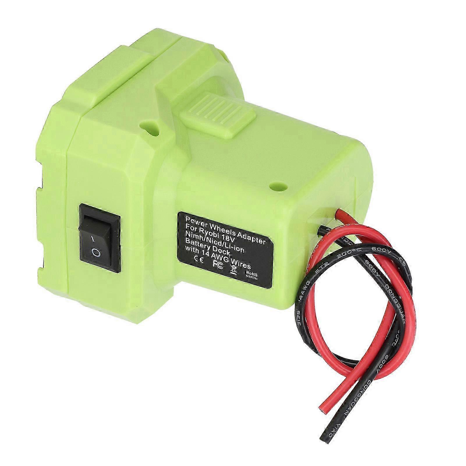 2025 Battery Adapter 14 Gauge Wire 30A Fuse Insulated Power Tool Batteries Adapter for Ryobi 18V