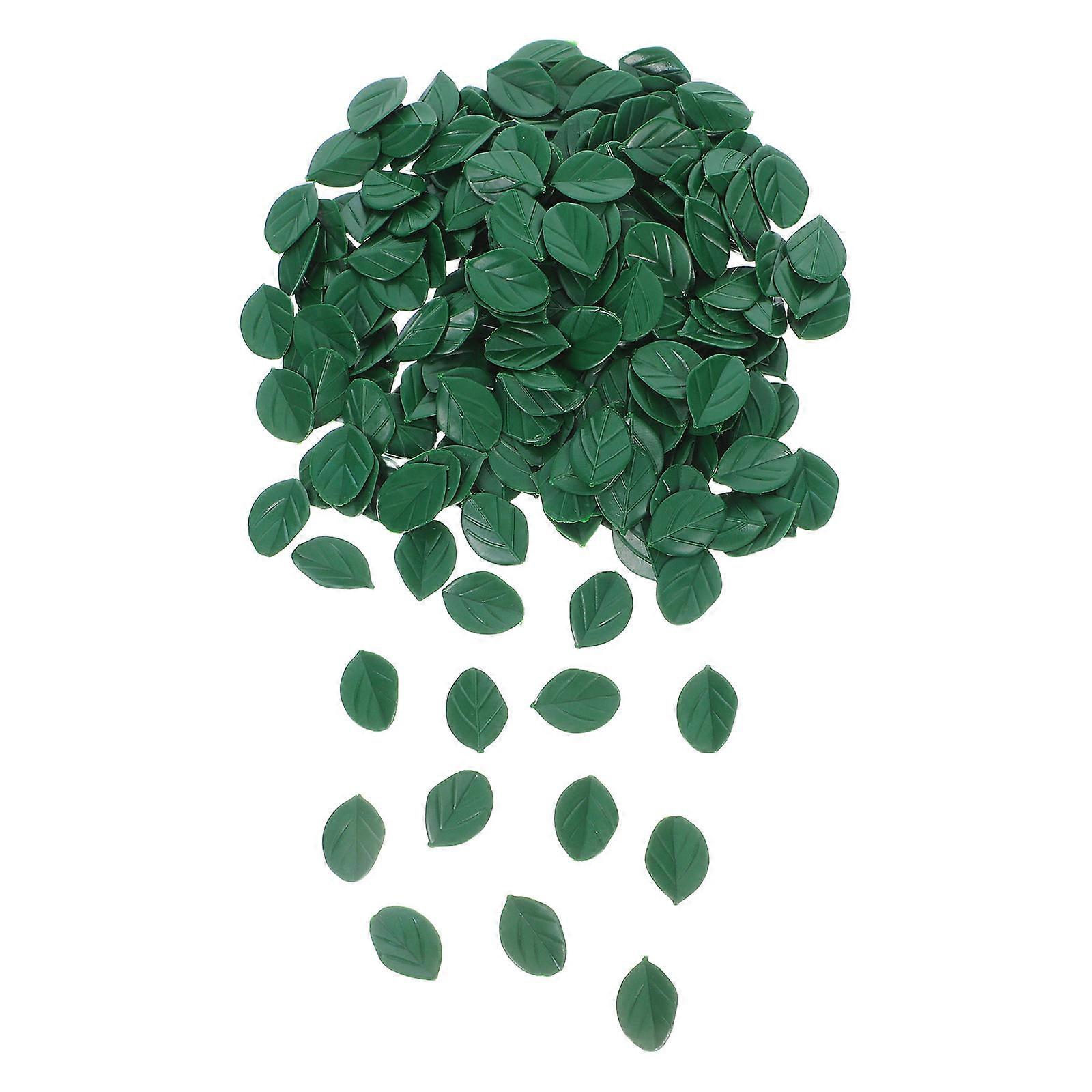 Dark Green Artificial Leaf Miniature Green Foliage for Decor 400Pcs