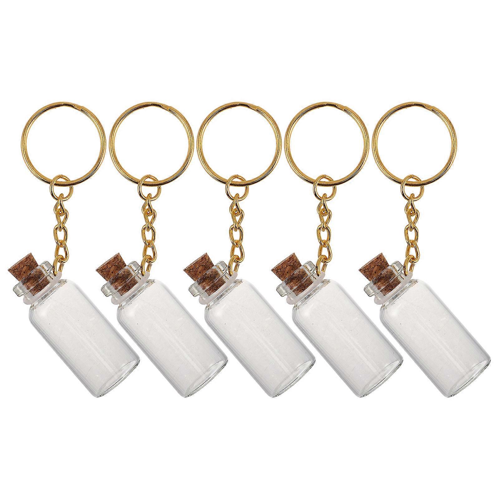 Adorable Mini Glass Jars With Cork Lids Suitable For Craft Enthusiasts And Party Decorations In Small Size With Creative Utility And 5Pcs