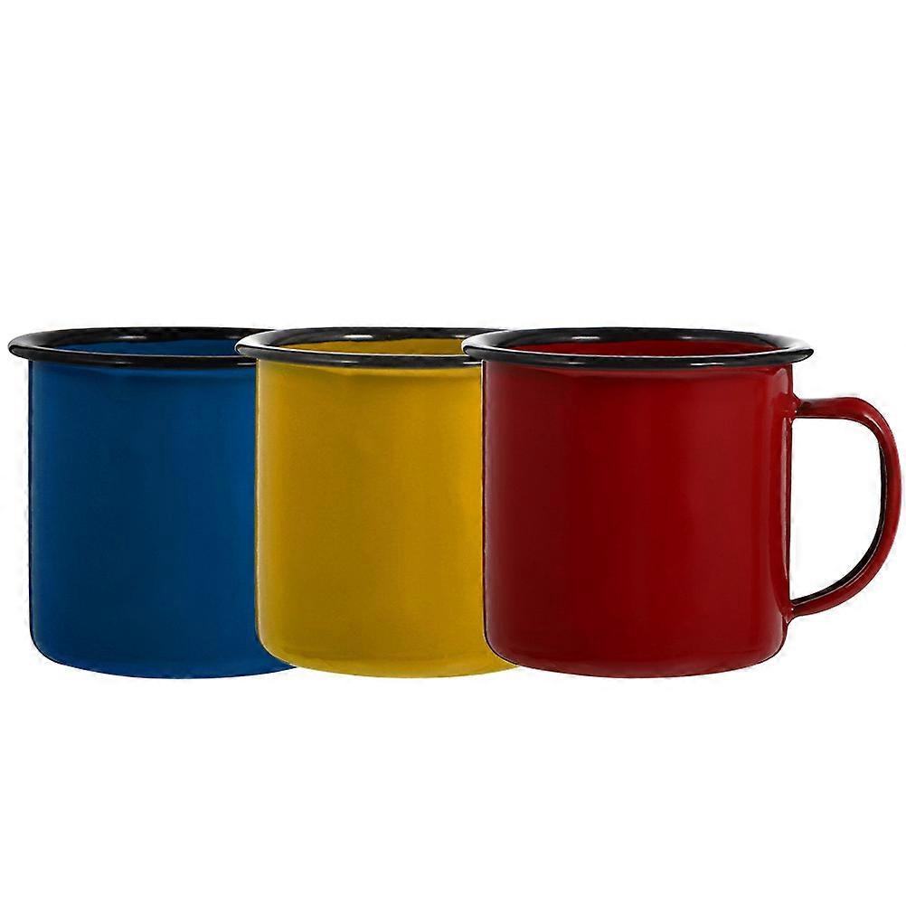 Assorted Color Enamel Water Cups 15 Pcs Stylish Cups For Home Use Suitable For Hot and Cold Drinks