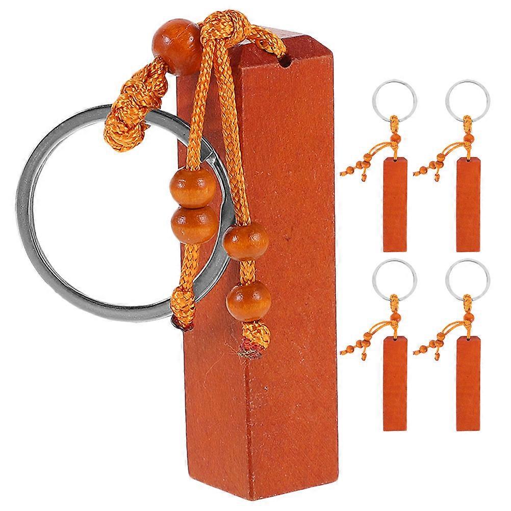 Engravable Wooden Keychains for DIY 10Pcs Wooden Blank Keychains Dark Red