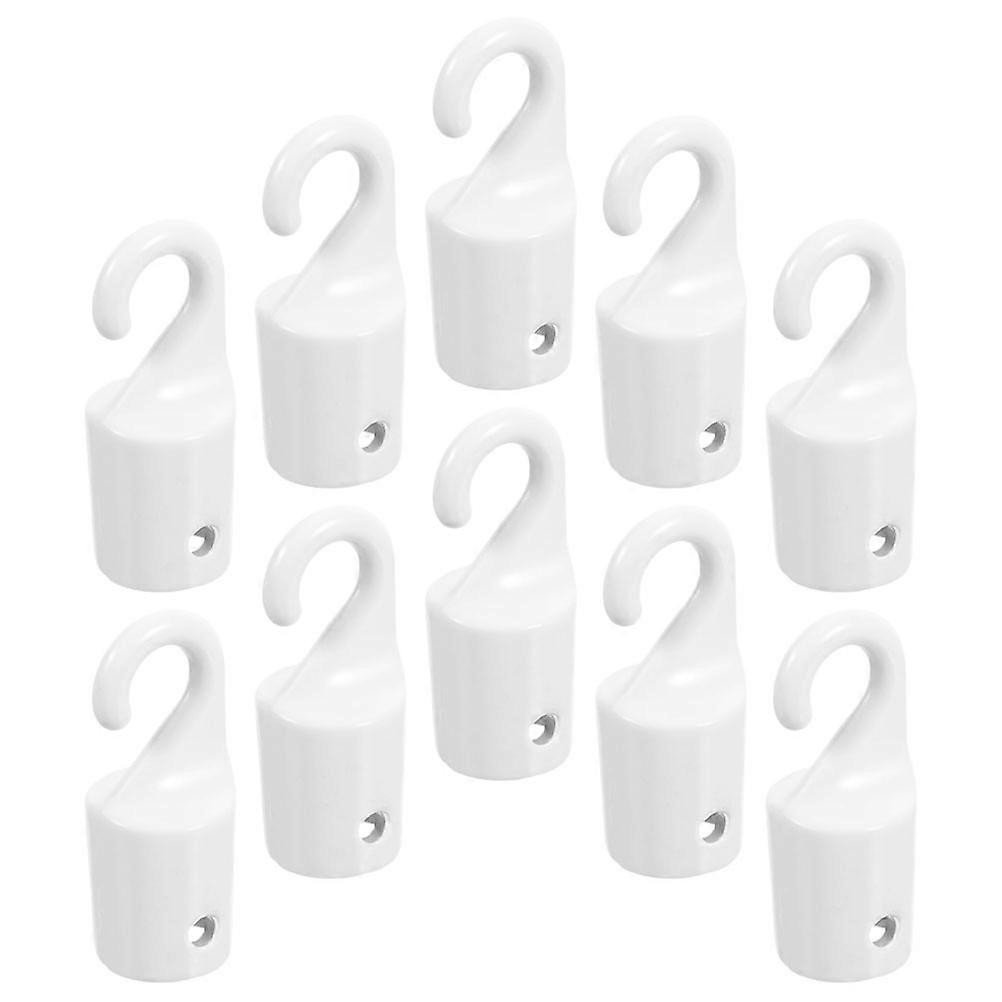 Curtain Wand Hooks 10Pcs Home Decoration Functional Design White Easy Installation