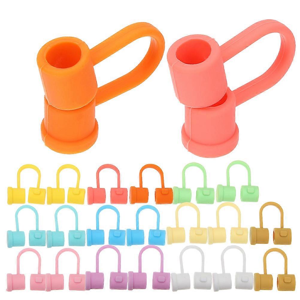 Silicone Straw Cover Straw Caps Protector for Drinking with 90Pcs Set