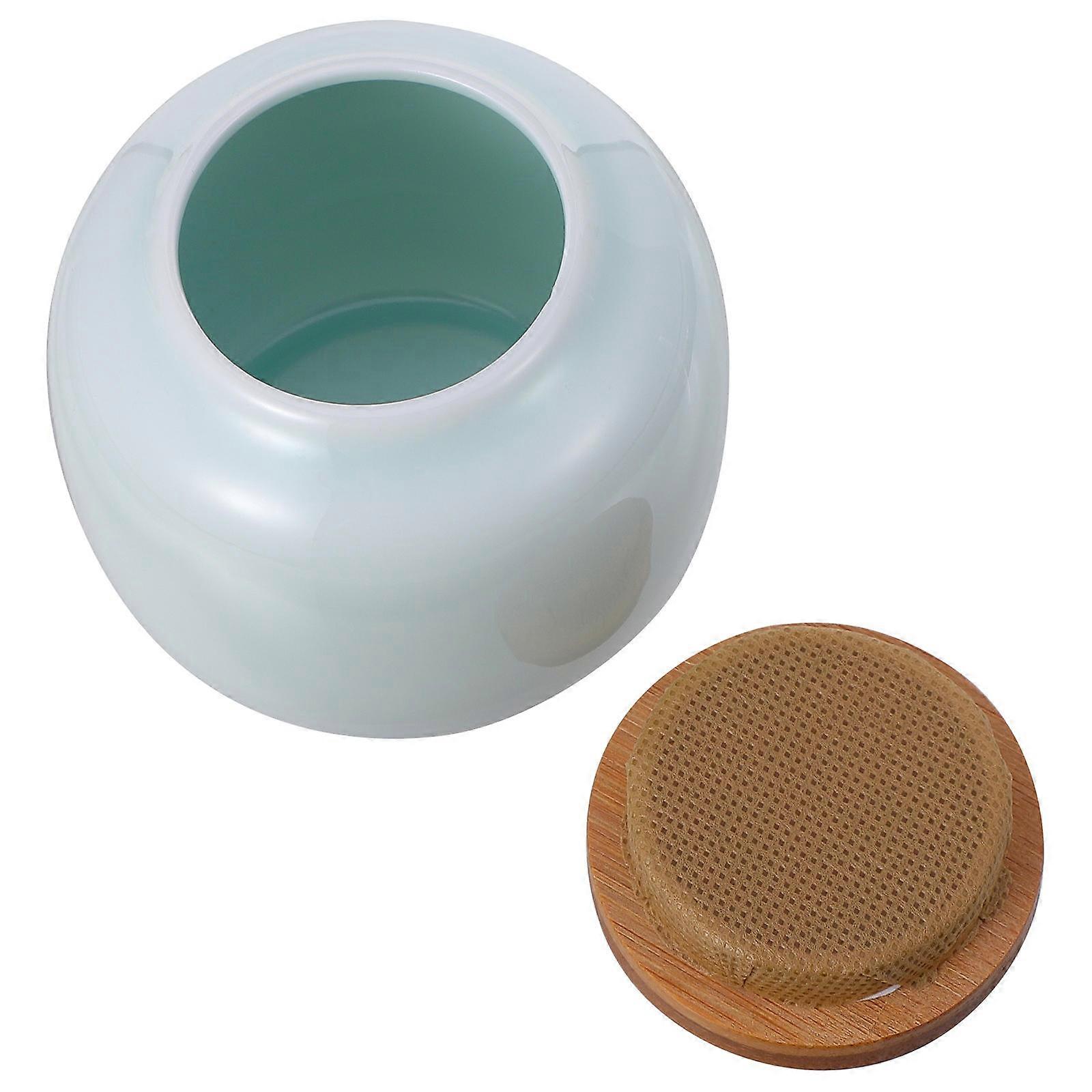 Tea Storage Container Ceramic Canister for Sealing 2Pcs Tea Set