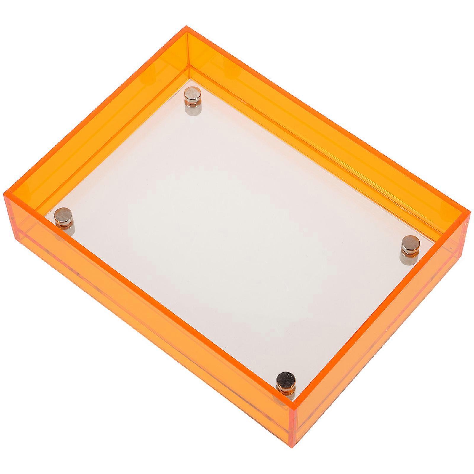 Desktop Orange Acrylic Picture Frame for Photo Display 7Pcs Set