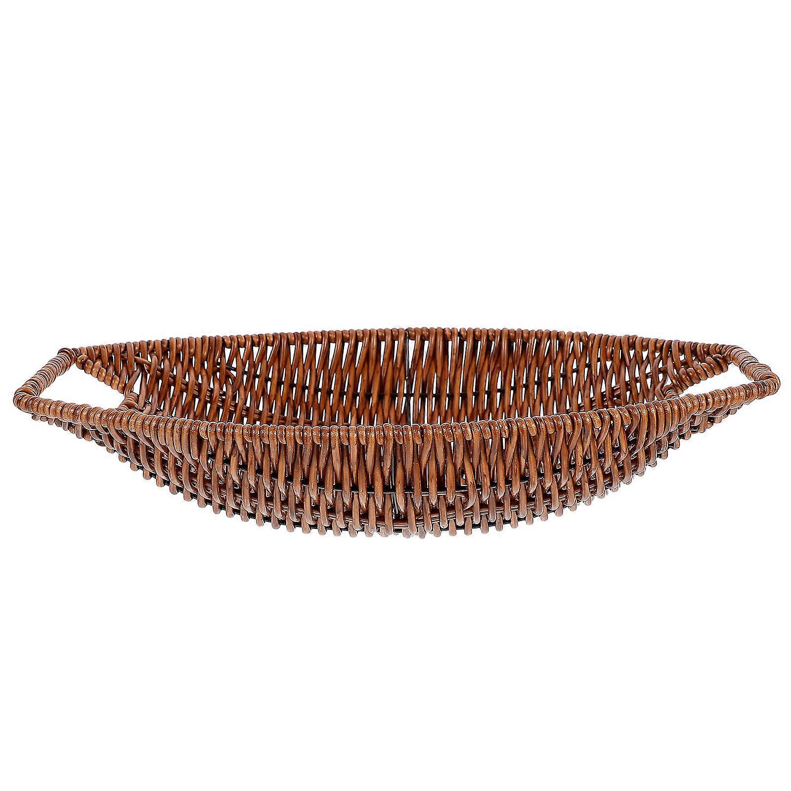 Fruit Bread Basket Woven Basket for Multi-Purpose Storage 2Pcs