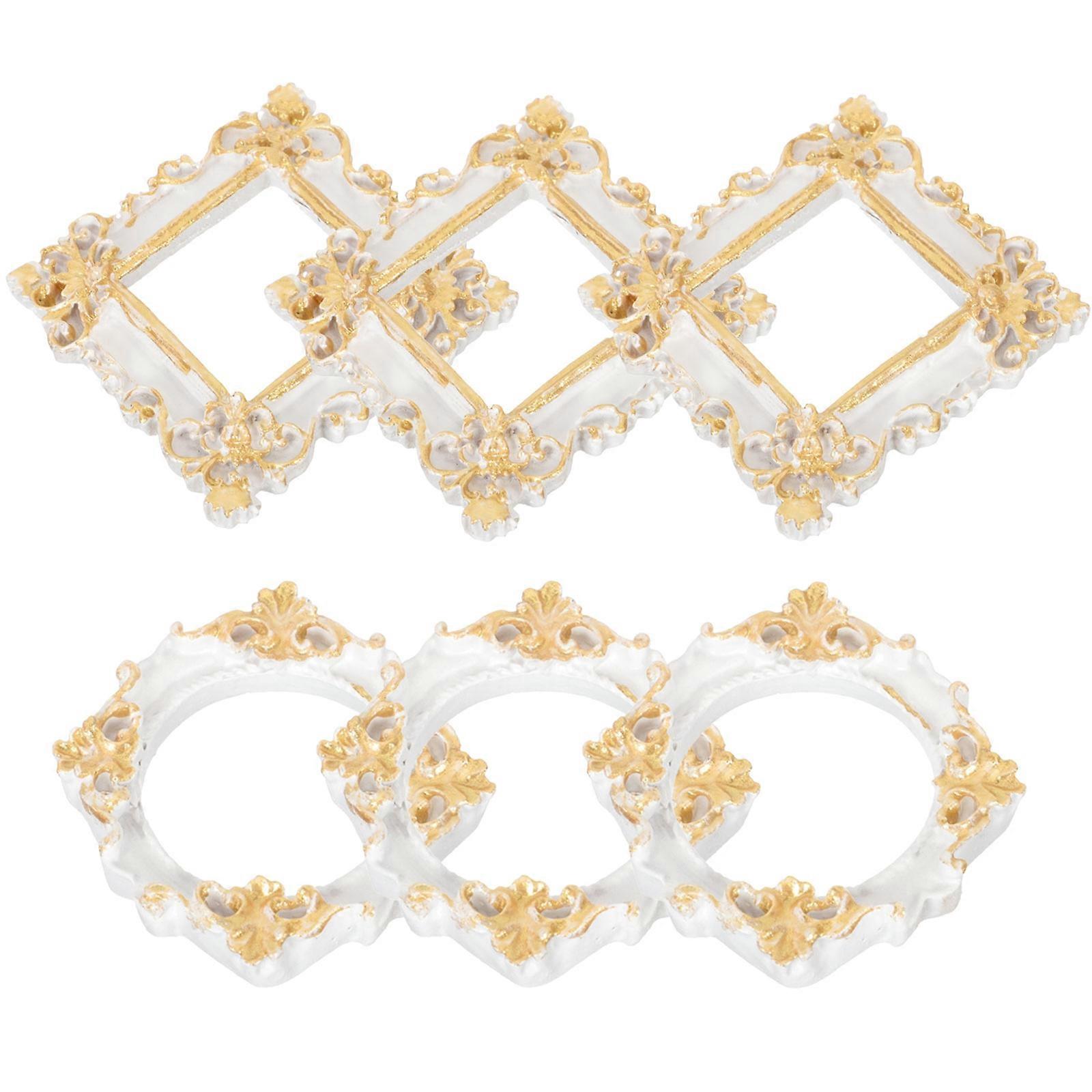 Mini Resin Picture Frame for DIY Use 30Pcs Antique Style Set