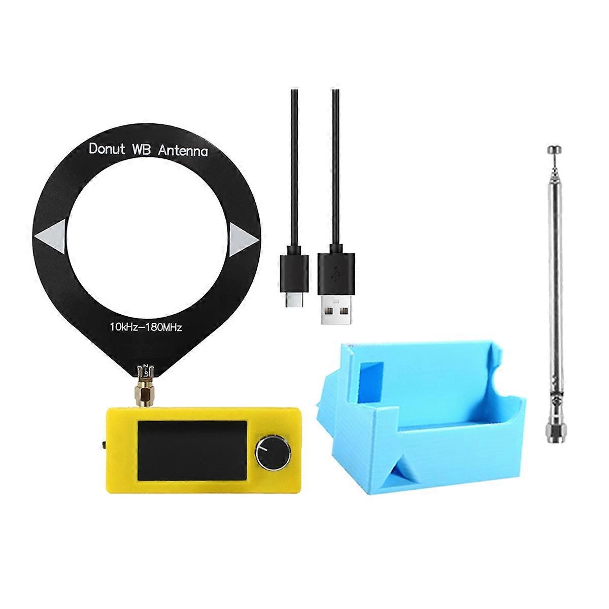 SI4732 Radio Receiver Kit 10-180MHz 1.9inch Display Shortwave Radio FM/AM/LSB/USB+Antenna+Stand SI4