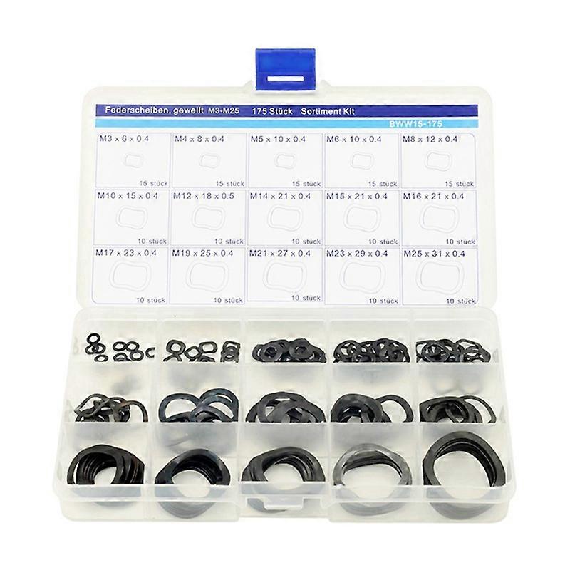 3-25mm Wave Spring Washers Assortment 65Mn Manganese Gasket Elastic