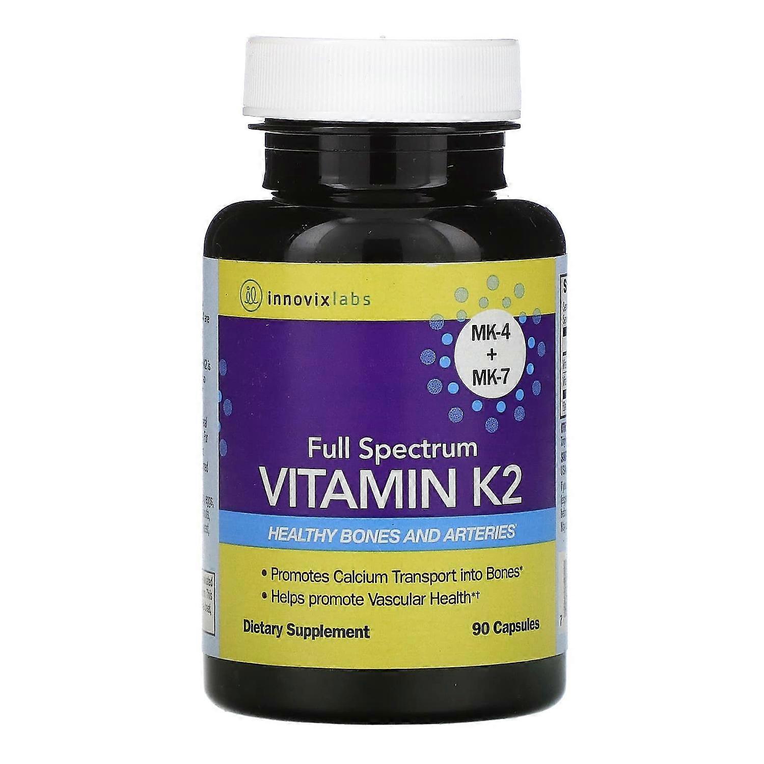 InnovixLabs, Full Spectrum Vitamin K2, 90 Capsules