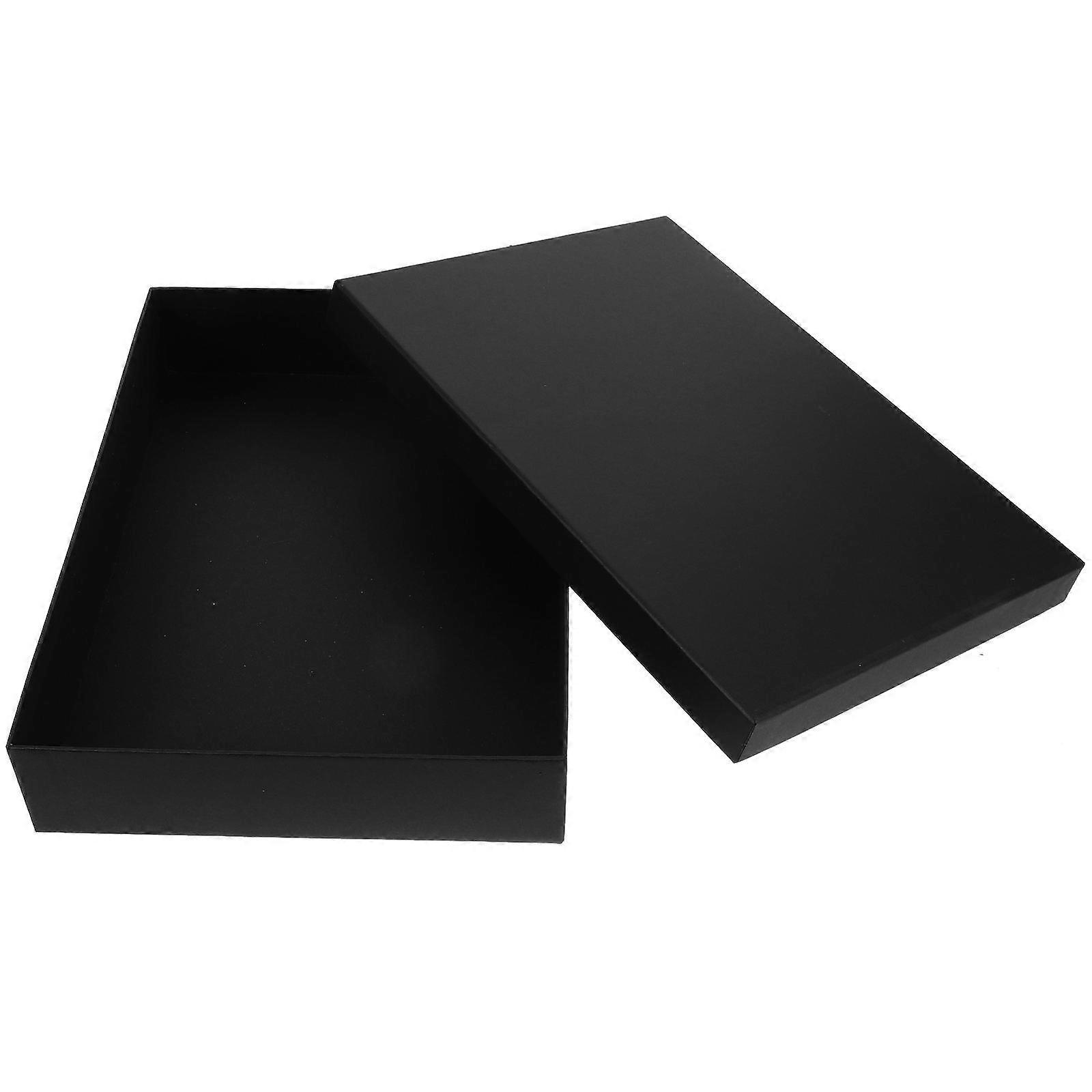 Gift Boxes With Lids Black Gift Box 4Pcs Suitable For Gift Giving Elegant Rectangular Packaging Storage