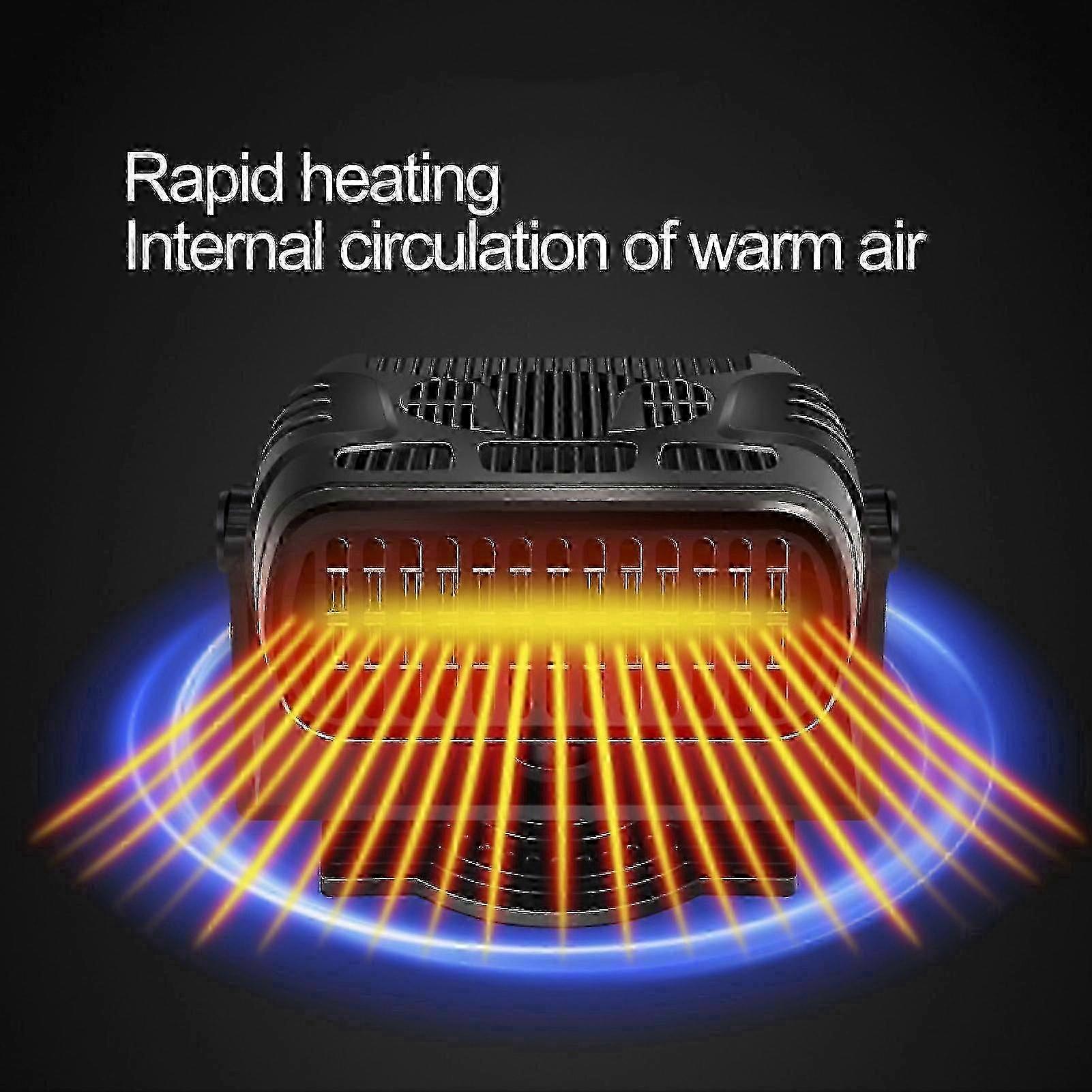 12v Car Heating Fan Rapid Heating Versatile Automatic Heating Device Electrical Accessories