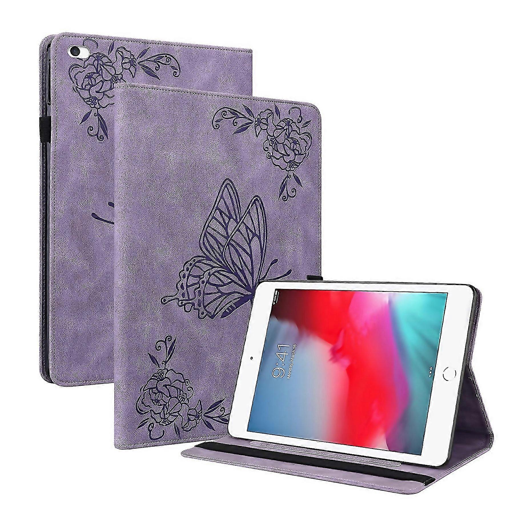 For Butterfly Flower Embossed Leather Tablet Case For Ipad Mini 2019 4 3 2 Easy To Clean And Maintai
