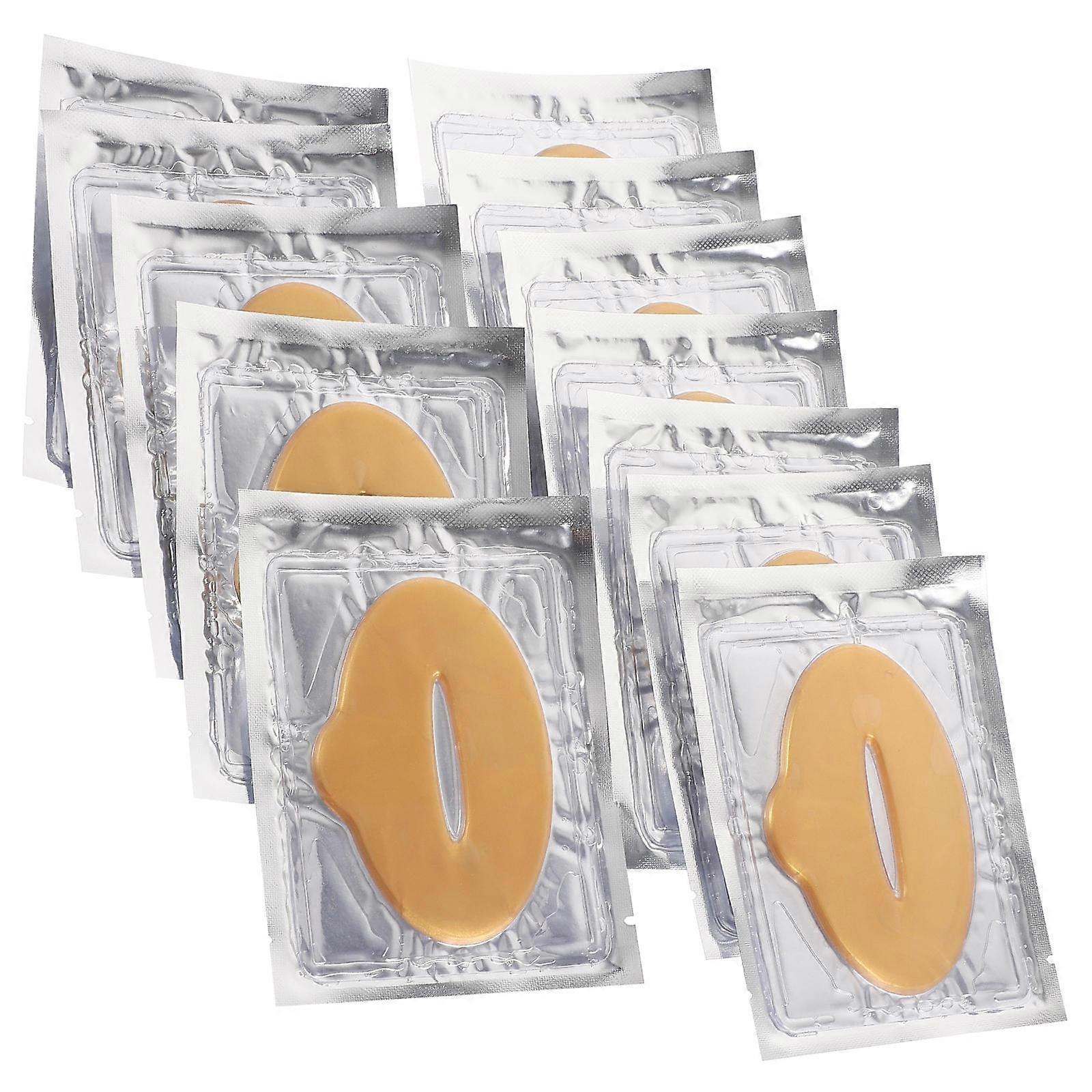 Lip Caring Exfoliating Masks Set 25Pcs For Mothers Home Use Golden Color Moisturizing Products