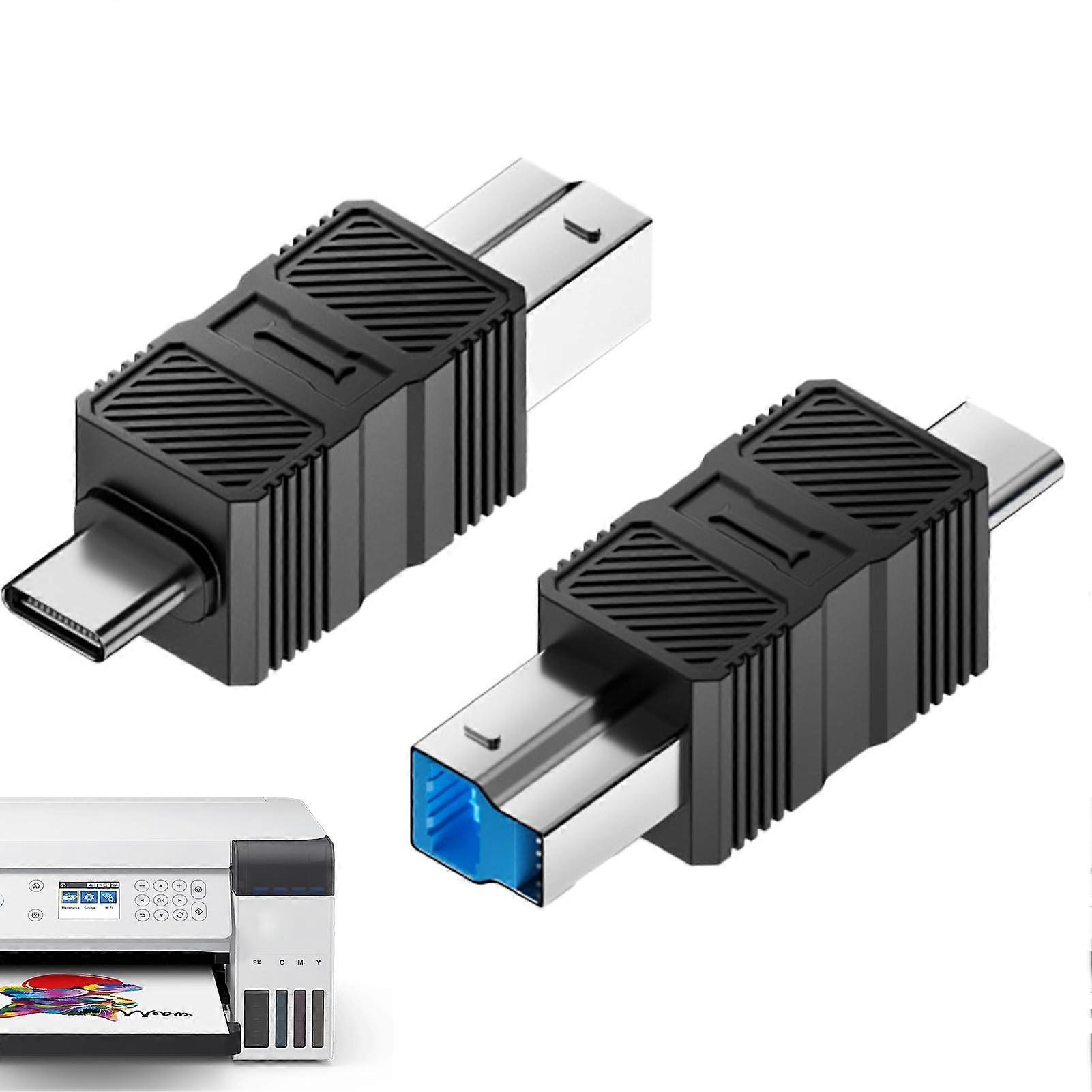 USB Printer Adapter USBC To USBB 3.0 Data Extension Adapter Speed Data Transfer Converter For Computer Laptop PC