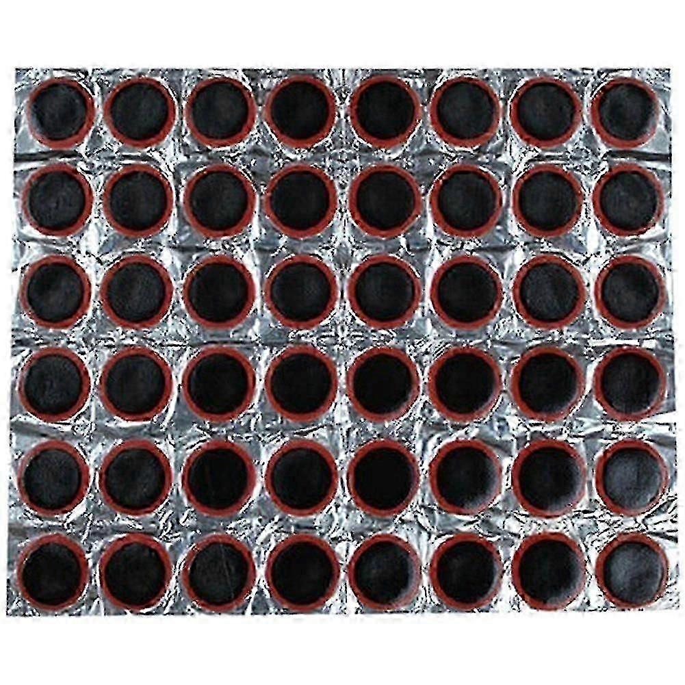 Black 96 Piece Square Round Rubber Puncture Repair Patch Tool