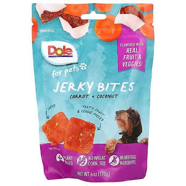 Dole for Pets, Jerky Bites, Carrot + Coconut, 6 oz (170 g)