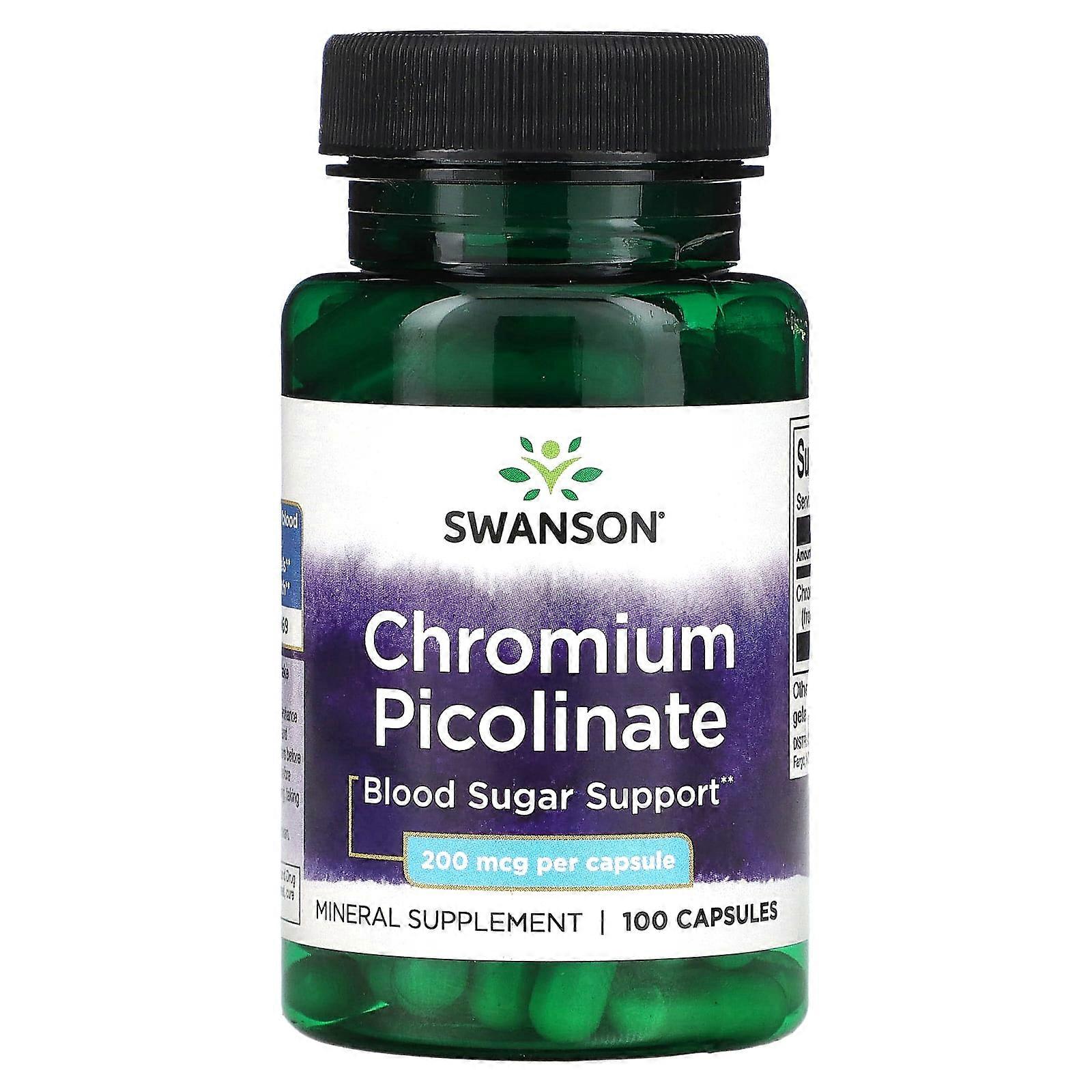 Chromium Picolinate, 200 mcg, 100 Capsules