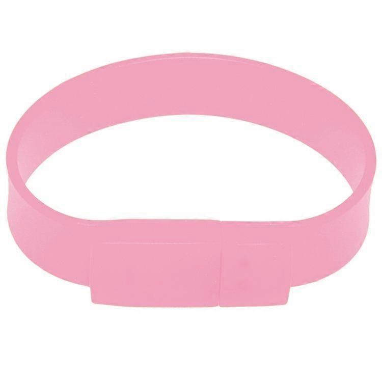 8GB Silicon Bracelets USB 2.0 Flash Disk (Pink)