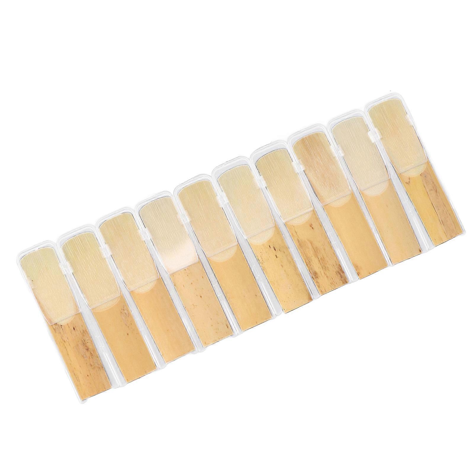 10 Pcs Alto Saxophone Reeds 2.5 Strength E Flat 7x1.6x0.35cm Thin Elastic Alto Sax Reeds for Performance Practice 