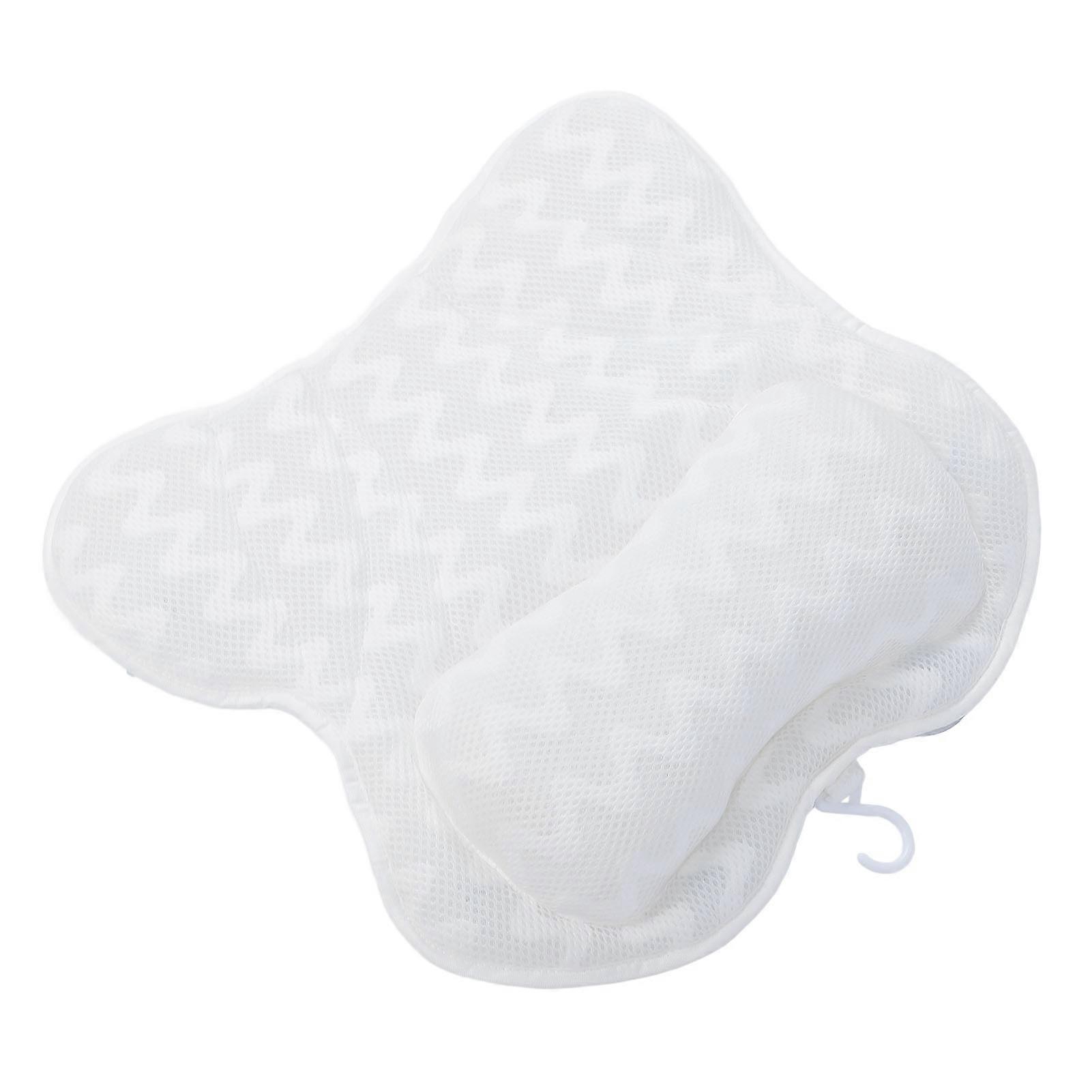 Bath Pillow with 6 Strong Suction Cups Anti Slip Fast Dry Relaxing Tub Back Neck Support Pillow for Any Tubs 